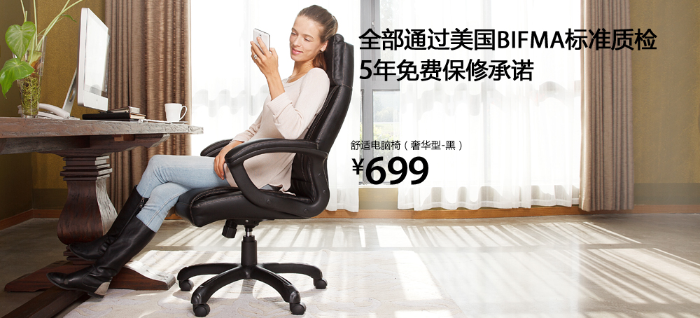 舒适电脑椅(奢华型-黑色)