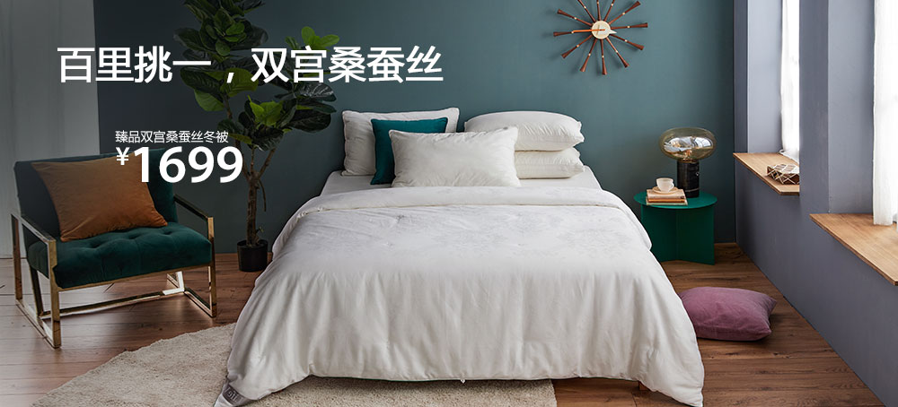 臻品双宫桑蚕丝冬被