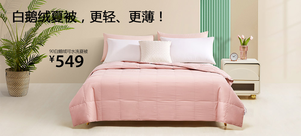 90白鹅绒可水洗夏被