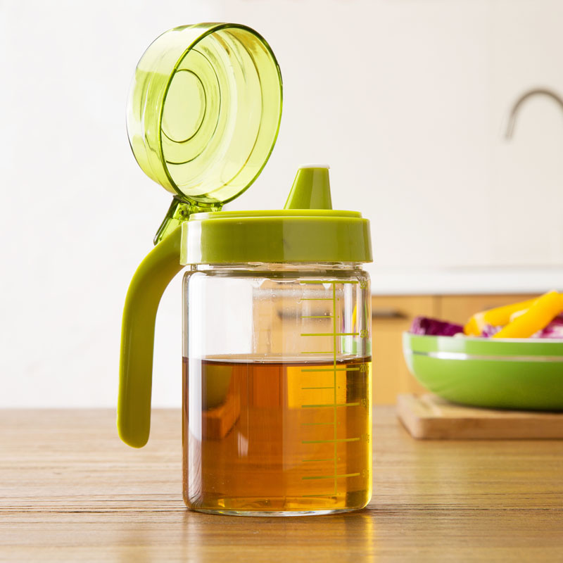 玻璃健康定量油壶(中-绿)